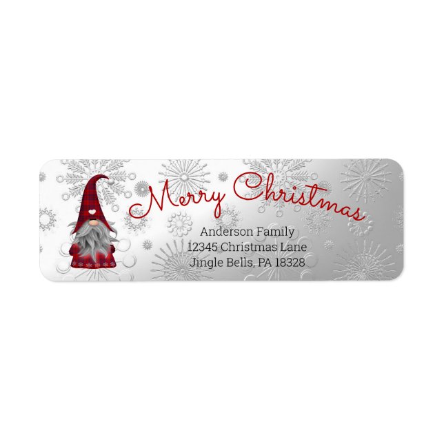 Cute Funny Merry Christmas Elf Personalized Gnome (Front)