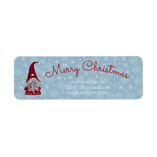 Cute Funny Merry Christmas Elf Personalized Gnome (Front)