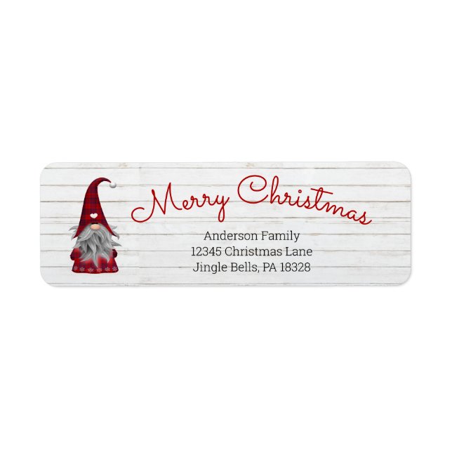 Cute Funny Merry Christmas Elf Personalized Gnome (Front)