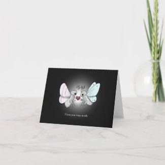 Cute Funny Moth Whimsical Gothic love Anniversary
