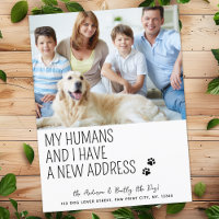 Cute Funny New Address Custom Pet Photo Dog Moving