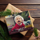 Cute Funny New Baby Photo Christmas Card<br><div class="desc">This cute funny new baby christmas card will be the perfect way to announce the newest addition to your family. Personalize with 1 photo on the front and 3 photos on the back along with all your babys birth stat information. Visit my christmas card collection to view all new baby...</div>