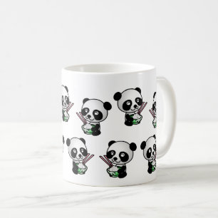 Cute Funny Panda Eating Rice Wildlife Animal Coffee Mug