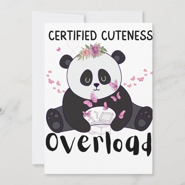 Cute Funny Panda  Invitation (Front)
