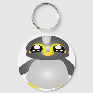 cute funny penguin animal keychain