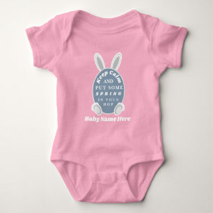 Cute Funny Personalized Baby Girl Easter Bodysuit