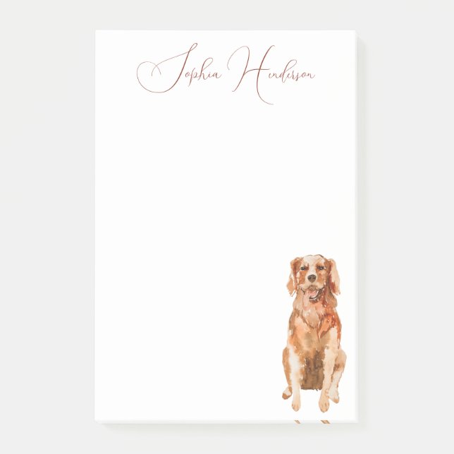 Cute Funny Personalized Golden Retriever  Post-it Notes (Front)