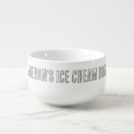 Cute Funny PersonalIzed Name Ice Cream Bowl<br><div class="desc">For the person who likes their ice cream (or other treat),  a great personalized bowl with a cool outline typography featuring their name.</div>