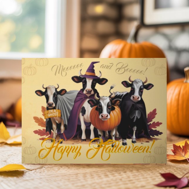 Cute Funny Personalized Retro Watercolor Halloween Card (Creator Uploaded)