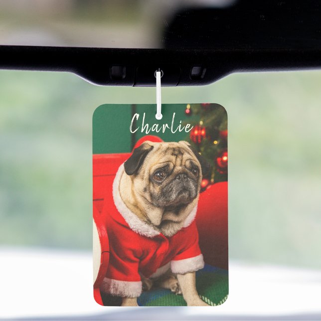 Cute Funny Pet Dog Puppy Photo Name Air Freshener (Creator Uploaded)