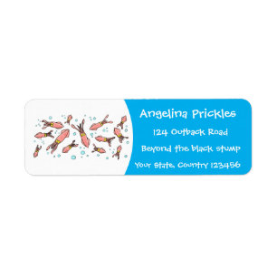 Cute funny pink squid cartoon pattern