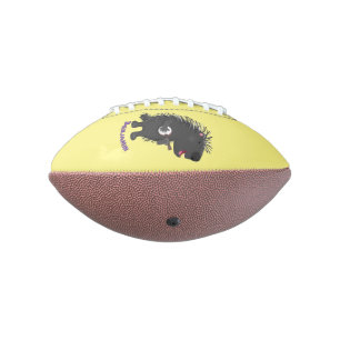 Cute funny porcupine playing banjo cartoon football