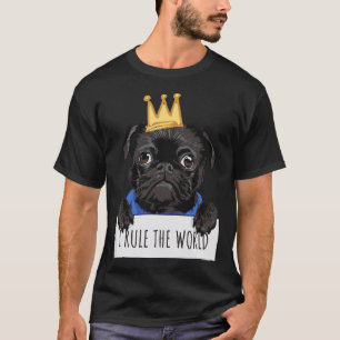 Cute Funny Pug King - I Rule The World Essential T-Shirt