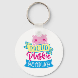 Cute Funny Quote Proud Plushie Hooman Photo Keychain