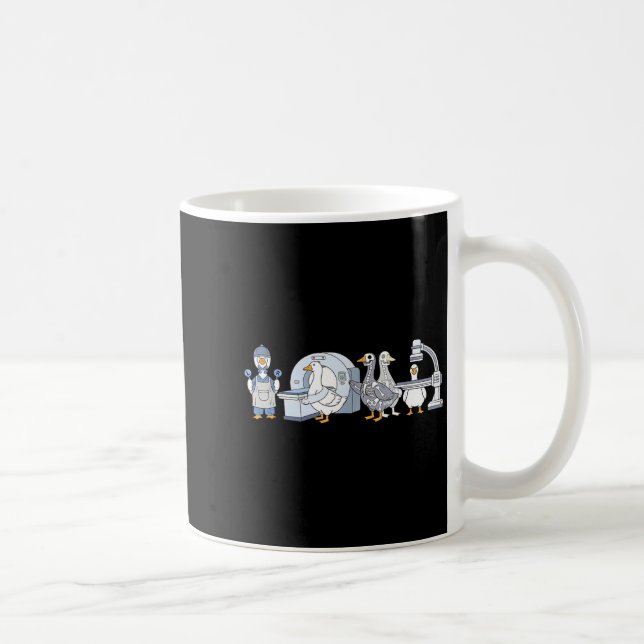 Cute Funny Radiologic Technologist Gooses Tech Coffee Mug (Right)