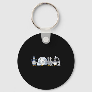 Cute funny radiologic technologist gooses tech keychain