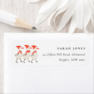 Cute Funny Red Winter Quacking Christmas Canards