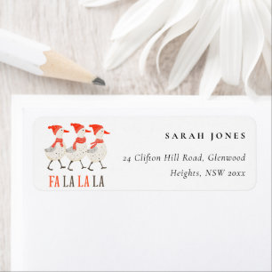 Cute Funny Red Winter Quacking Christmas Ducks