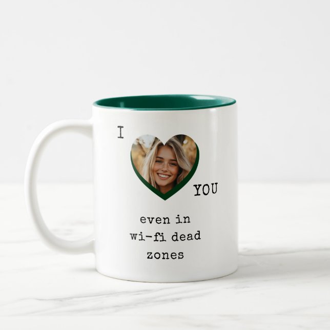 Cute Funny Romantic Girlfriend Boyfriend Valentine Two-Tone Coffee Mug (Left)