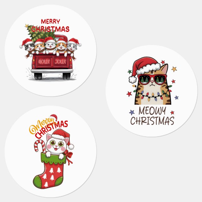 Cute & Funny Santa Kitty Cat Christmas (Group)