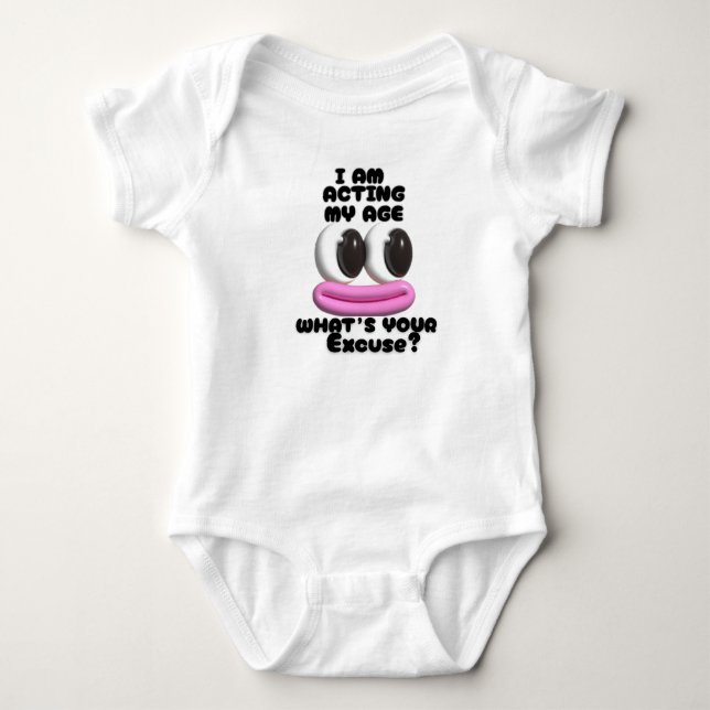 Cute Funny Saying Baby Bodysuit (Front)