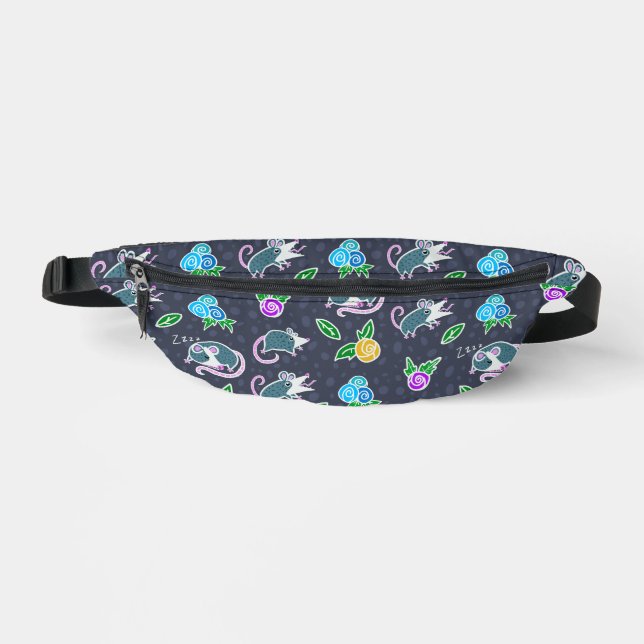 Cute Funny Screaming Possum Fanny Pack (Front)