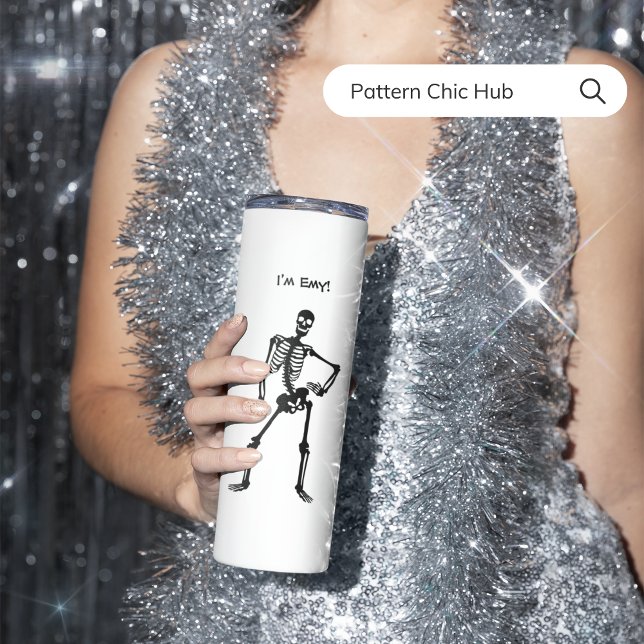 Cute Funny Skeleton Dance Halloween Gift for Her Thermal Tumbler (Creator Uploaded)