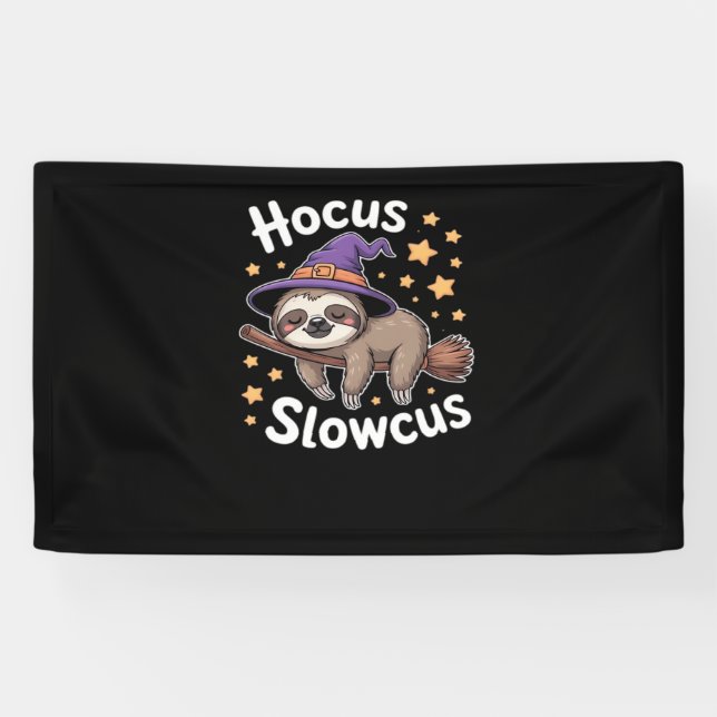 Cute Funny Sloth Halloween Essential T-Shirt Banner (Horizontal)