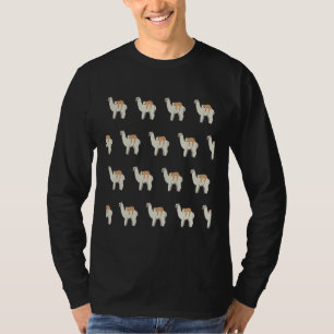 Cute Funny Sloth Sleeping On Llama Pattern Tri B T-Shirt