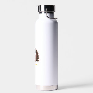 Cute Funny Soccer Thanksgiving Turkey Boys  Water Bottle