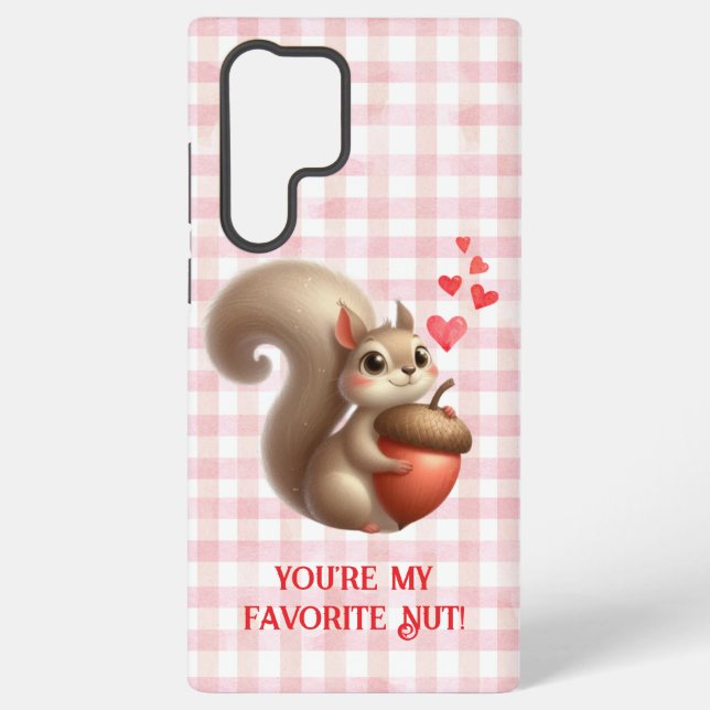 Cute funny squirrel Valentine's Day Samsung Galaxy S22 Ultra Case (Back)