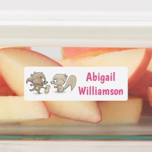 Cute funny squirrels cartoon personalized