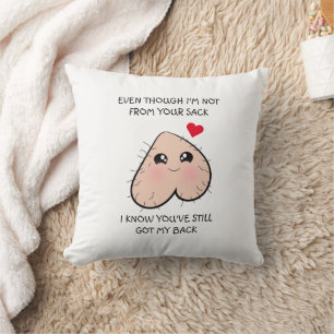 Cute Funny Step Dad Father's Day Throw Pillow