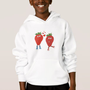 Cute Funny Strawberries In Love