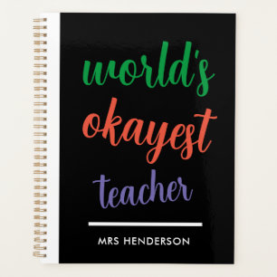 Cute funny teacher appreciation  planner