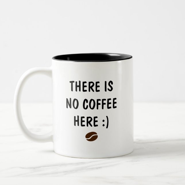 Cute Funny Text Coffee Lover Customised Two-Tone C Two-Tone Coffee Mug (Left)
