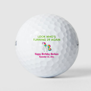 Cute Funny Unicorn Birthday Golf Balls
