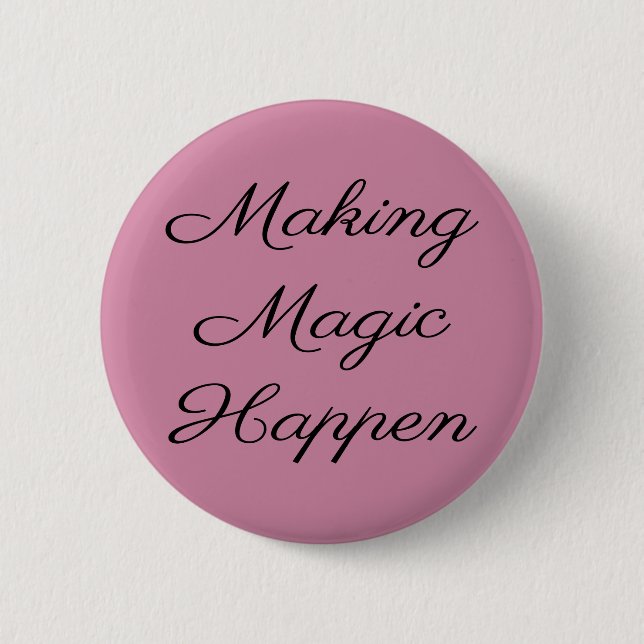 Cute Funny Vacation Magic 2 Inch Round Button (Front)