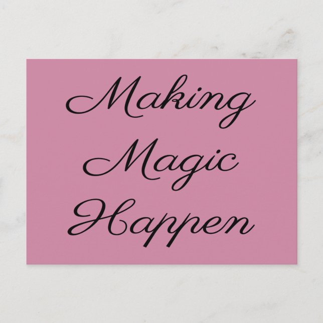 Cute Funny Vacation Magic Postcard (Front)