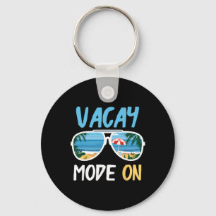 Cute Funny Vacay Mode On Summer Family Vacation Keychain