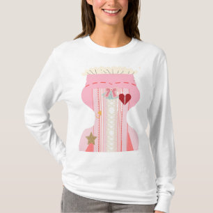 Cute Funny Valentine's Day Corset Bustier   T-Shirt
