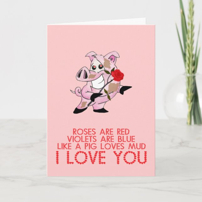 Cute funny Valentine's day Holiday Card (Front)