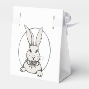 Cute Funny Vintage Bunny Personalized Happy Easter Favor Box
