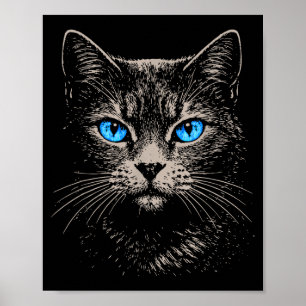 Cute Funny Vintage Grunge Style Cat Poster