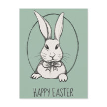 Cute Funny Vintage Happy Easter Bunny Personalized