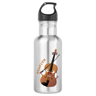 Cute funny violin musical cartoon character 532 ml water bottle
