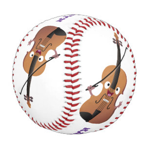 Cute funny violin musical cartoon character baseball