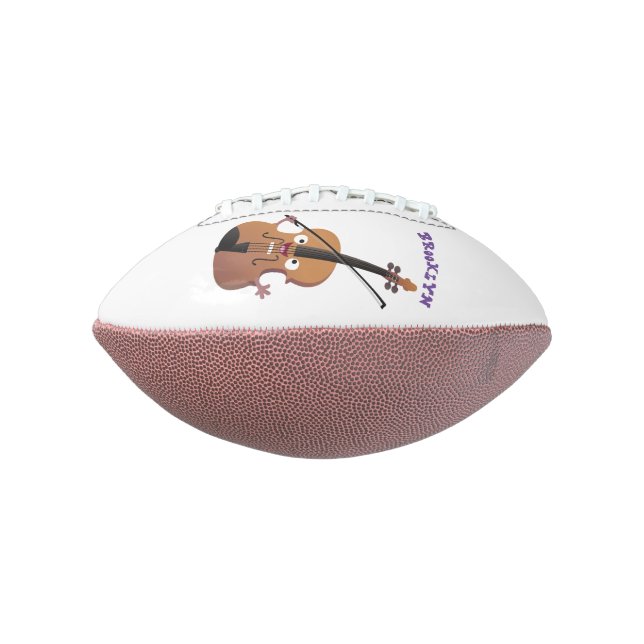 Cute funny violin musical cartoon character football (Rotated 90)