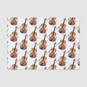 Cute funny violin musical cartoon character tissue paper