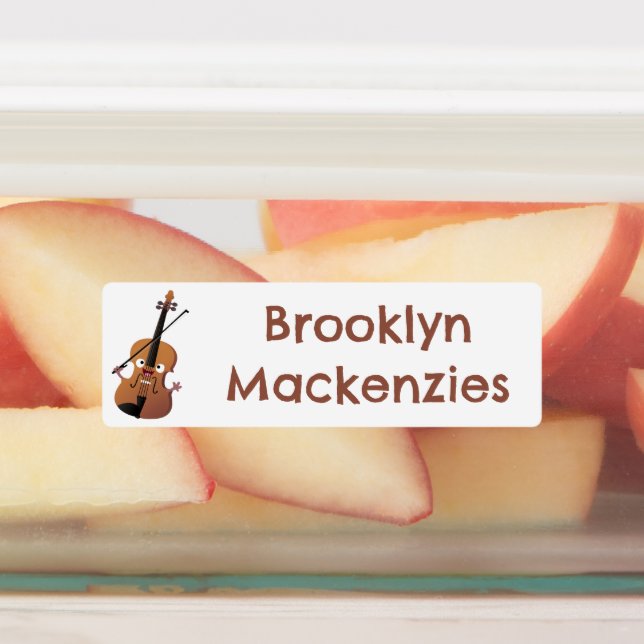 Cute funny violin musical cartoon personalized (Affixed)